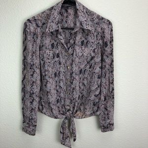 Antonio Melani silk blouse size XS tie front